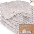 6-Pack Baby Washcloths – Soft Absorbent Viscose from Bamboo Washcloths by KeaBabies