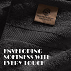 White Classic Black Hand Towels - Image 3