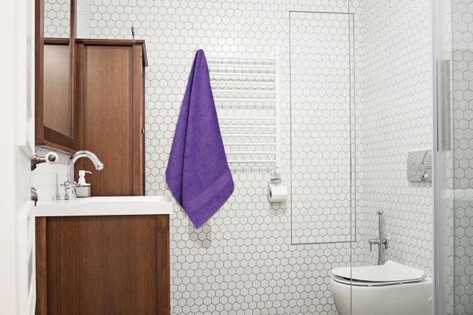 Large Bath Towels Bulk Set of 12 – 100% Cotton Terry – 24" x 50" – Quick Dry - Image 5