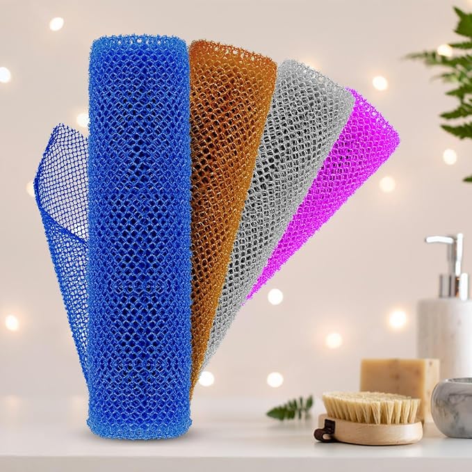 6 Pieces African Net Sponge Authentic Exfoliating Washcloth, Quick-Drying - Image 6