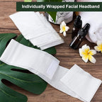 200 Pieces Disposable Spa Facial Headbands Individual Wrapped Elastic Makeup - Image 6