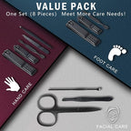8 PCS Nail Clippers, ONLYWEE Premium Manicure Set - Image 3