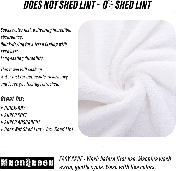 MOONQUEEN 6 Pack Premium Hand Towels - Image 5