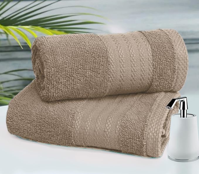 GLAMBURG Premium Cotton 4 Pack Bath Towel Set - Image 4