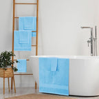 Belizzi Home 8 Piece Towel Set 100% Ring Spun Cotton, 2 Bath Towels 27x54 - Image 4