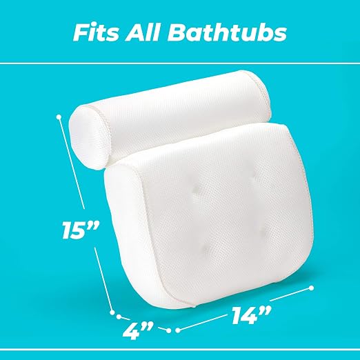 BASIC CONCEPTS Bathtub Pillow for Neck and Back Support - Image 6