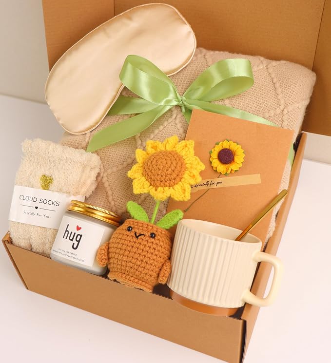 Women's Birthday Self-Care Gift Basket, Sunflower-Themed Sunshine Gift Sunshine - Image 6