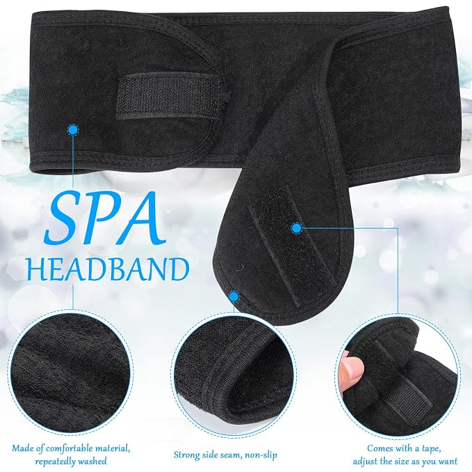 Hoteam 30 Pack Spa Headband Facial Esthetician Hair Wrap - Image 3