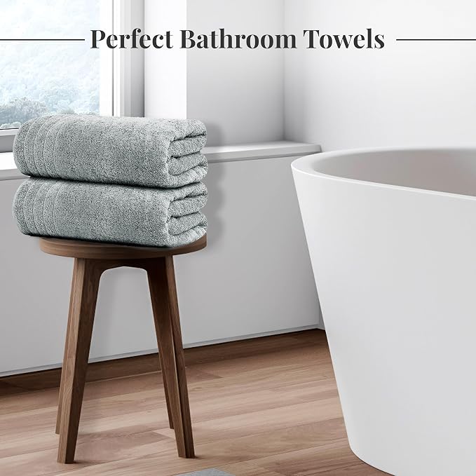 Tens Towels Pack of 4 Extra Large Bath Towels 30 x 60 Inches, 100% Cotton - Image 4