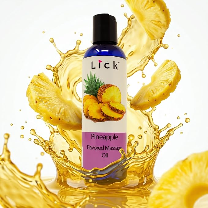 Lick Pineapple Flavored Massage Oil – Sweet Tropical Edible Massage Oil - Image 2