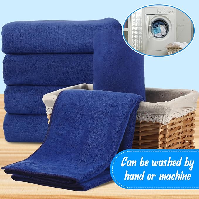 SmoothNovelty 16 Pack Microfiber Bath Towels Bulk 27'' x 60'' Oversized Beach - Image 4