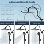 Hibbent All Metal CUPC Certified Shower Head, Handheld Showerhead Combo - Image 6