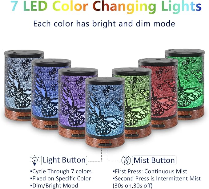 EQUSUPRO Essential Oil Diffuser 150ml Black Metal Aromatherapy Oil Diffuser - Image 2
