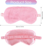 2 Pcs Plush Eye Mask Soft Sleeping Blindfold Eye Cover Comfortable Furry Faux - Image 2