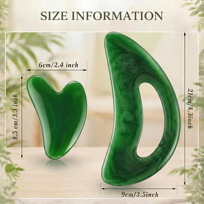 BBTO 2 Pcs Body Gua Sha Tool Large Resin Scraping Tools - Image 2