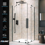FPXRNG Black Shower Faucet Set, Rainfall Shower System - Image 5