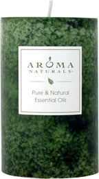 Aroma Naturals Holiday Juniper, Spruce and Basil Essential Oil Pillar Candle by Aroma+Naturals