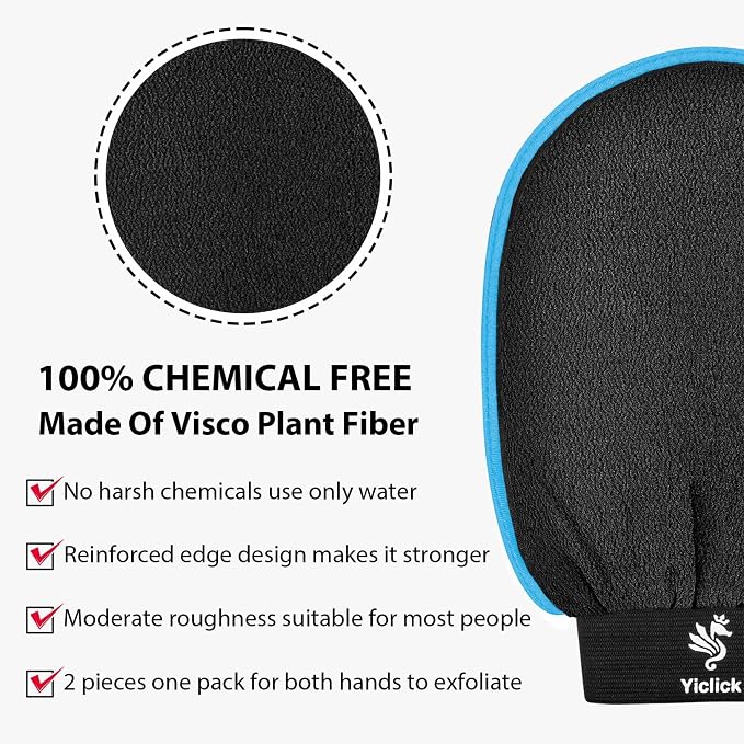 Exfoliating Gloves 2 Pcs, Exfoliating Body Scrubber - Image 3