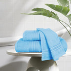 BOUTIQUO Ultra Soft 3 Pack Cotton Towel Set, Contains a Bath Towels 28x55 inch - Image 2