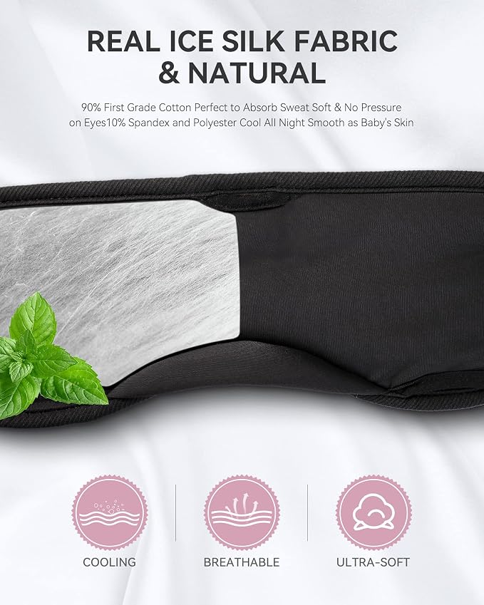 MUSICOZY Bluetooth 5.4 Sleep Headphones Eye Mask, Breathable Sleeping Headband - Image 3