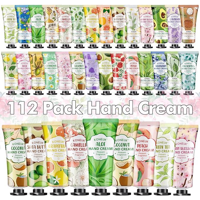 KONEUK 112 Pack Moisturizing Hand Cream Set, Mothers Day Gifts by KONEUK