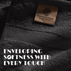 White Classic Black Washcloths Set - Image 3