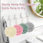 Rnoafmu Shower Loofah Bath Sponge, 60G Loofah Exfoliating Body Scrubber - Image 3
