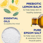 Dr Teal's Pure Epsom Magnesium Salt Soak, Prebiotic Lemon Balm & Essential Oil - Image 3