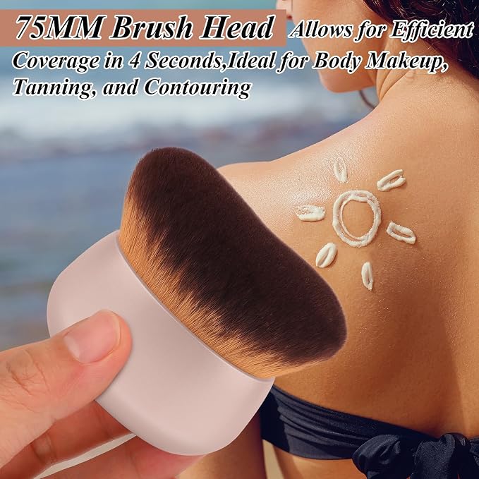 75MM Extra Large Self Tanner Kabuki Makeup Brush – Ultra Soft Dense Vegan - Image 6
