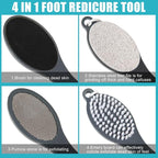 Foot File Callus Remover-3 Pcs 4 in 1 Foot Scrubber Dead Skin Remover - Image 2