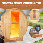 OUTEXER Outdoor Traditional Sauna 4-5 Person Wooden Saunas, 6’x6’Steam Wet - Image 3