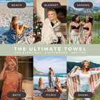 FESHKA Sand Proof Turkish Beach Towel – Oversized, Quick Dry & Lightweight - Image 3
