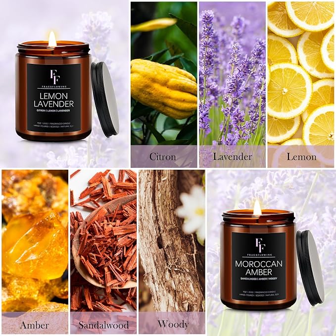 Scented Candles for Home Scented Aromatherapy Candles, 4 Pack 28 Oz Soy Wax - Image 2