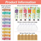 AZEN 60 Sets Bulk Gifts, Hand Cream and Lip Balm Bulk Set - Image 2