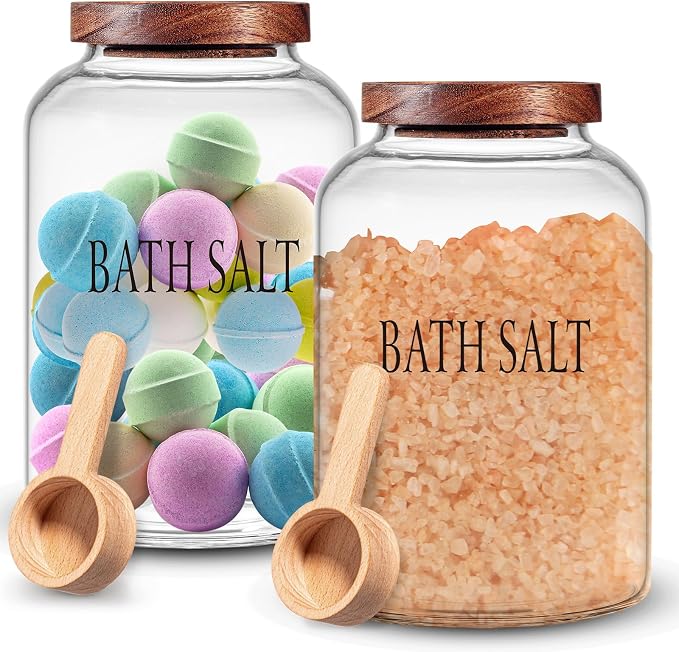 SiliFine 1 Sets 74 oz Large Bath Salt Container by SiliFine