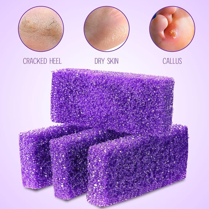 Batiyeer 100 Pcs Pumice Stone for Feet Scrubber Dead Skin Disposable Foot - Image 3