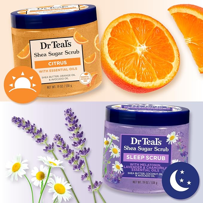 Dr Teal's Shea Sugar Body Scrub, Daytime/Nighttime - Image 10