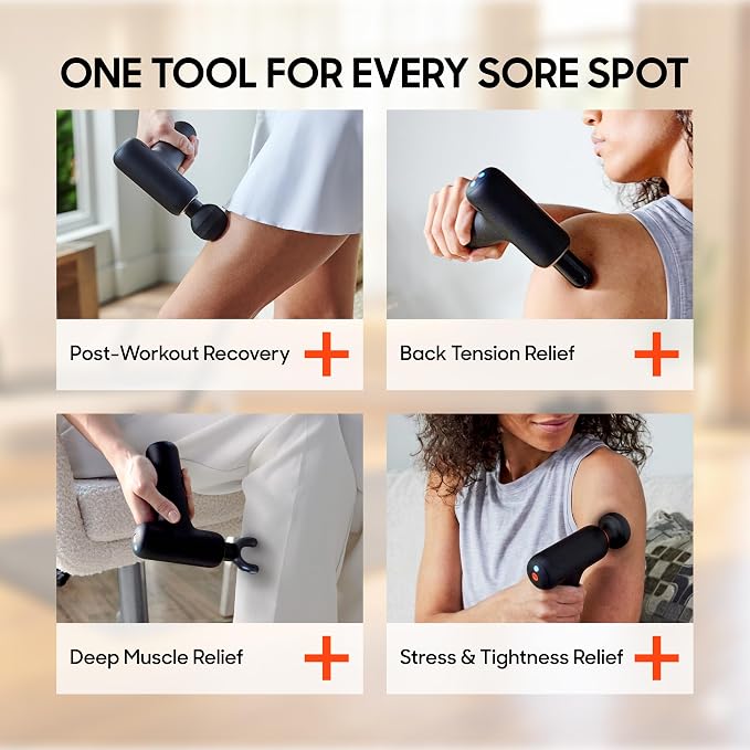 Sharper Image PowerBoost Core Mini Massage Gun Deep Tissue Percussion Massager - Image 5