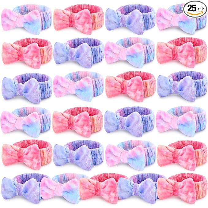 25 Pcs Spa Headband Bulk Makeup Headbands by Wavyknot