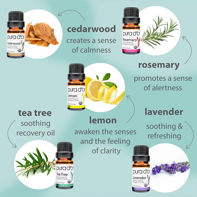 PURA D'OR Organic Perfect10 Essential Oils Set - Image 4