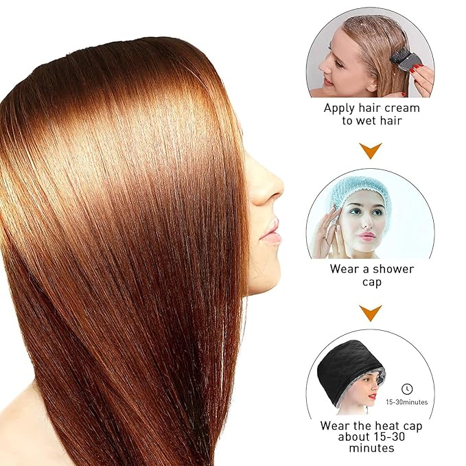 XNX 110V Electric Hair Cap, Hair Care Hat, Home Hair SPA Beauty Cap, Hair - Image 4