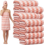 SmoothNovelty 16 Pack Microfiber Bath Towels Bulk 27'' x 60'' Oversized Size by SmoothNovelty