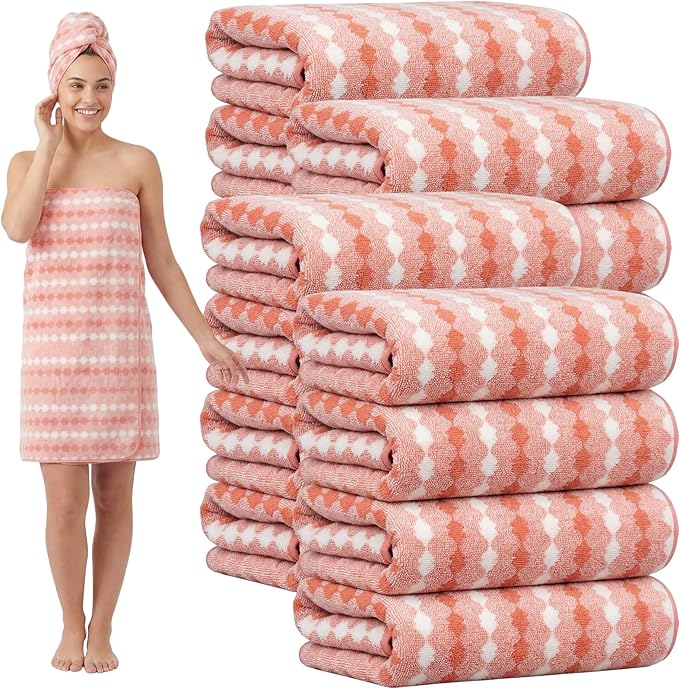 SmoothNovelty 16 Pack Microfiber Bath Towels Bulk 27'' x 60'' Oversized Size by SmoothNovelty