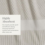 NY Loft 100% Cotton 6 Piece Bath Towel Set | Grey Towels | Oeko-TEX® Standard - Image 7