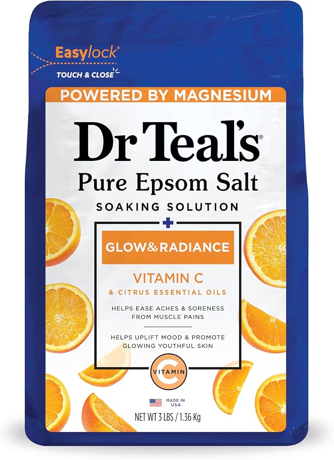 Dr Teal's Pure Epsom Magnesium Salt Soak, Glow & Radiance by DrTeals