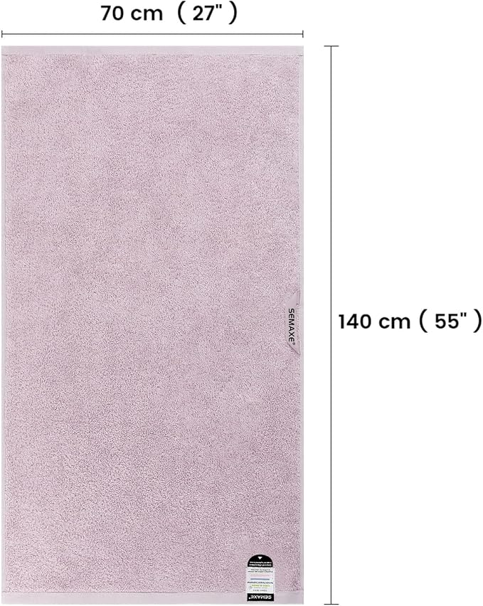 SEMAXE Purple Bath Towel, 100% Cotton Bath Towel - Image 6
