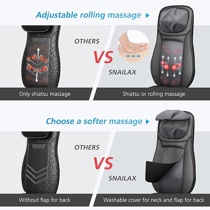 Snailax shiatsu Neck & Back Massager - Image 3