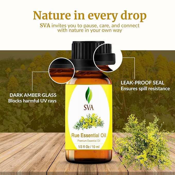 SVA Rue Essential Oil – 1/3 Fl Oz – 100% Natural Rue Oil - Image 7