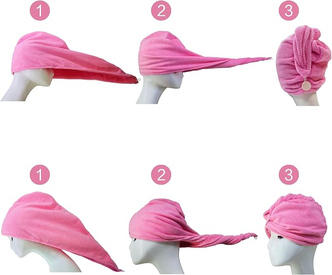 POLYTE Microfiber Hair Turban Wrap Drying Towel - Image 6