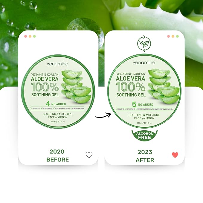 VENAMINE Korean Aloe Vera Soothing & Moisture Gel 100% - Image 4